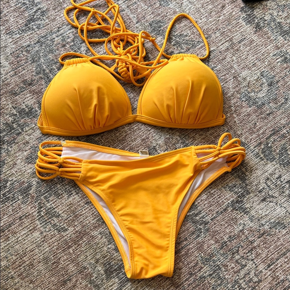 Vibrant Orange Bikini Set